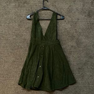 Green corduroy dress